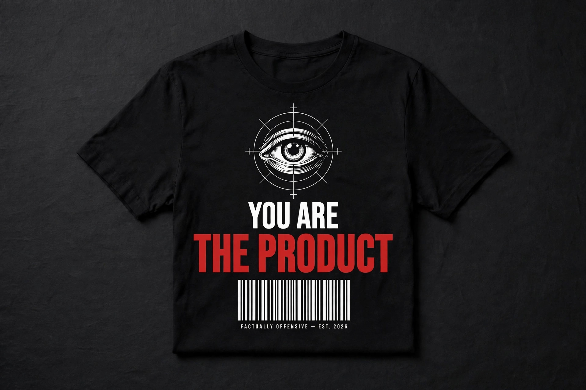 You Are The Product — black tee